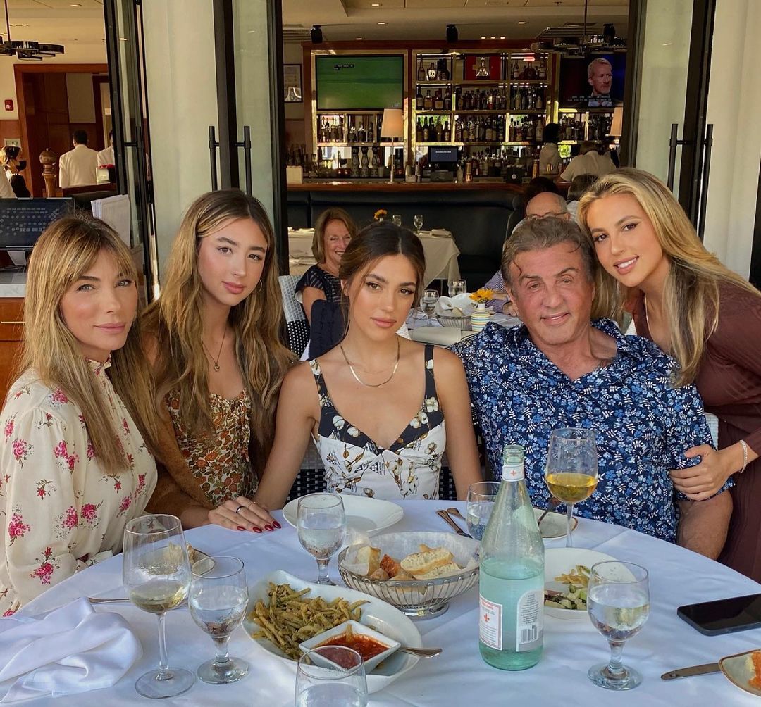 Sylvester Stallone and his family