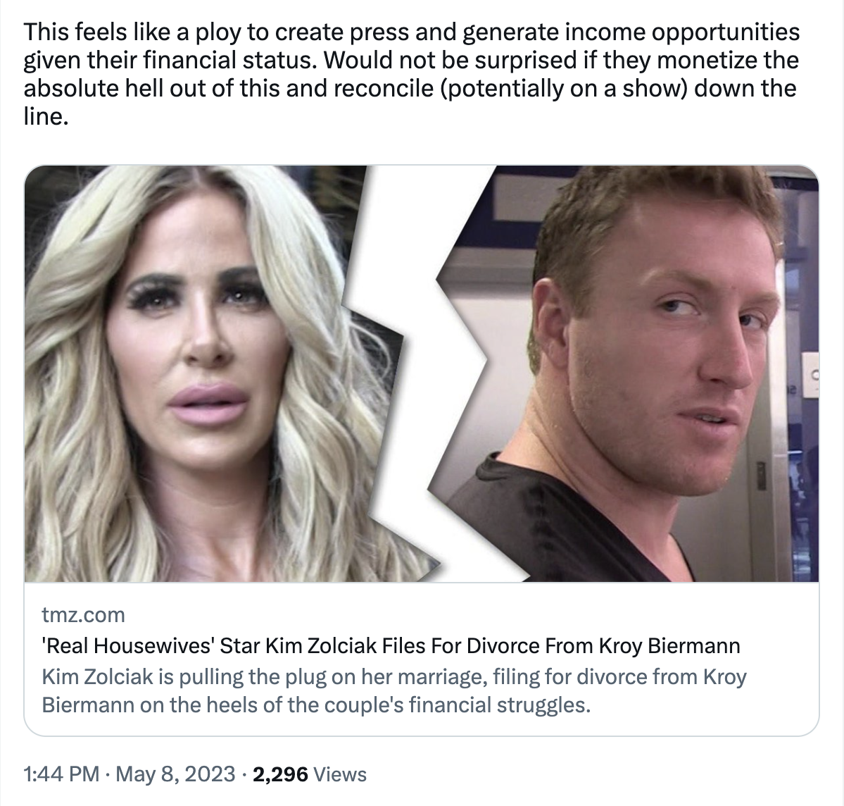 The Twitterverse Is Gagging At News Kim Zolciak & Kroy Biermann Are Calling It Quits