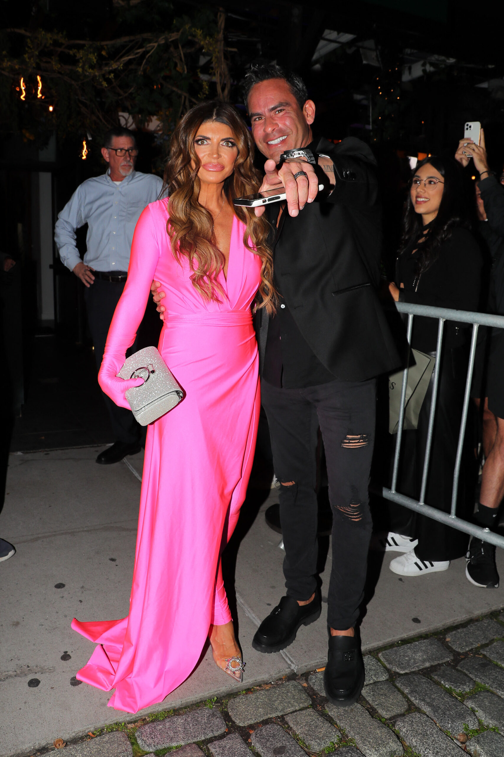Teresa Giudice and husband Luis Ruelas posed for the cameras as heading to Bravocon in New York City