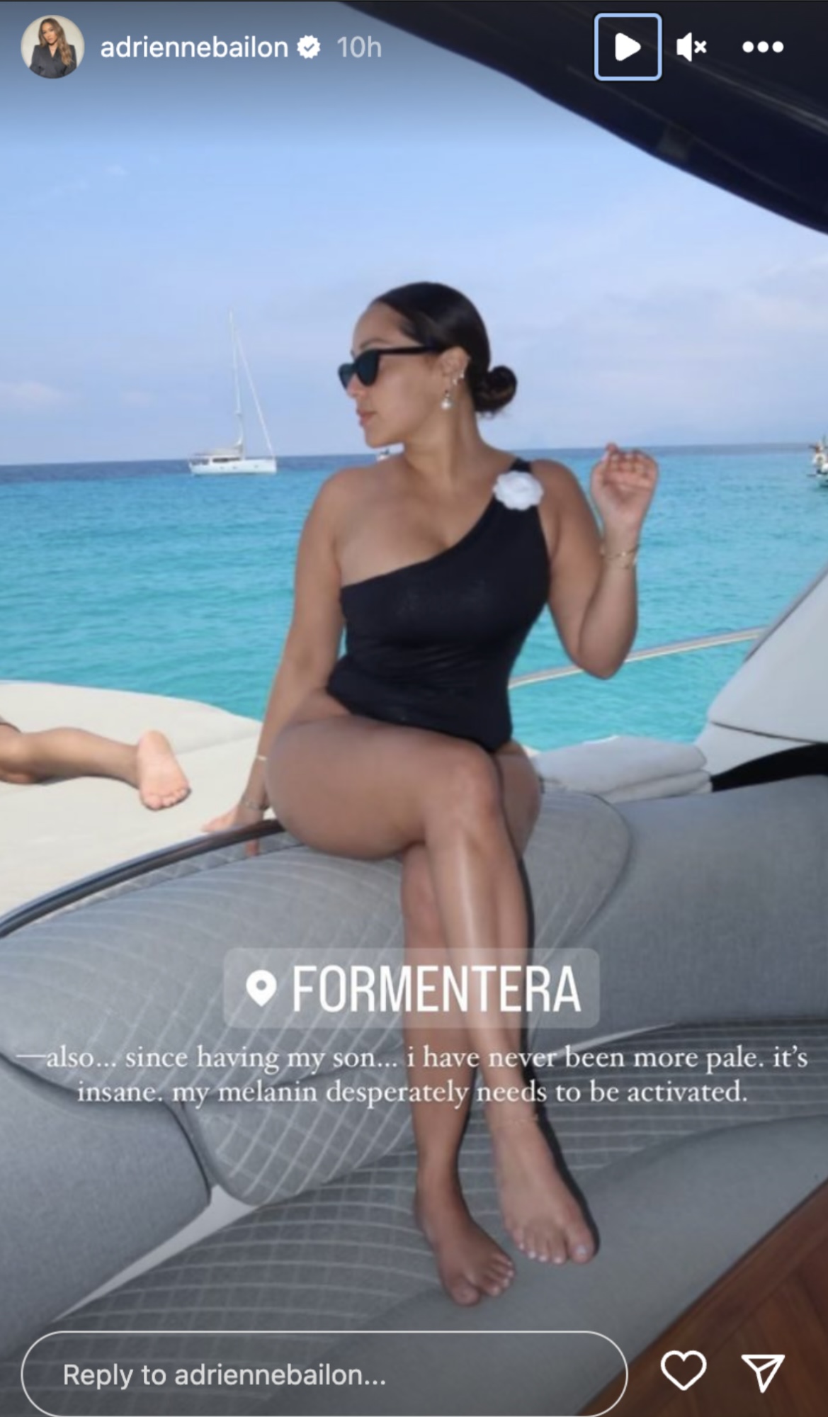 Adrienne Bailon stuns in bikini while on vacation in Ibiza