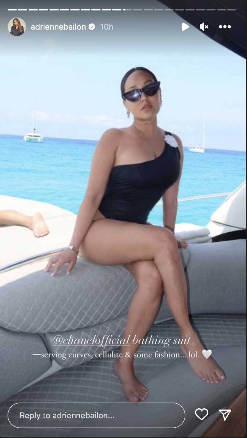 Adrienne Bailon stuns in bikini while on vacation in Ibiza
