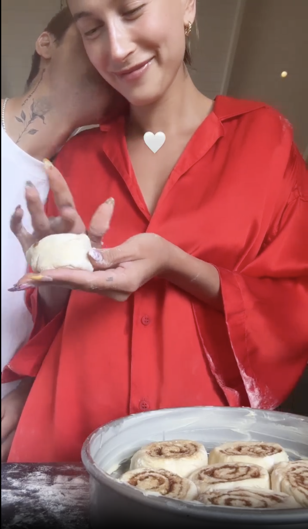 Justin and Hailey Bieber engage in PDA session as she bakes