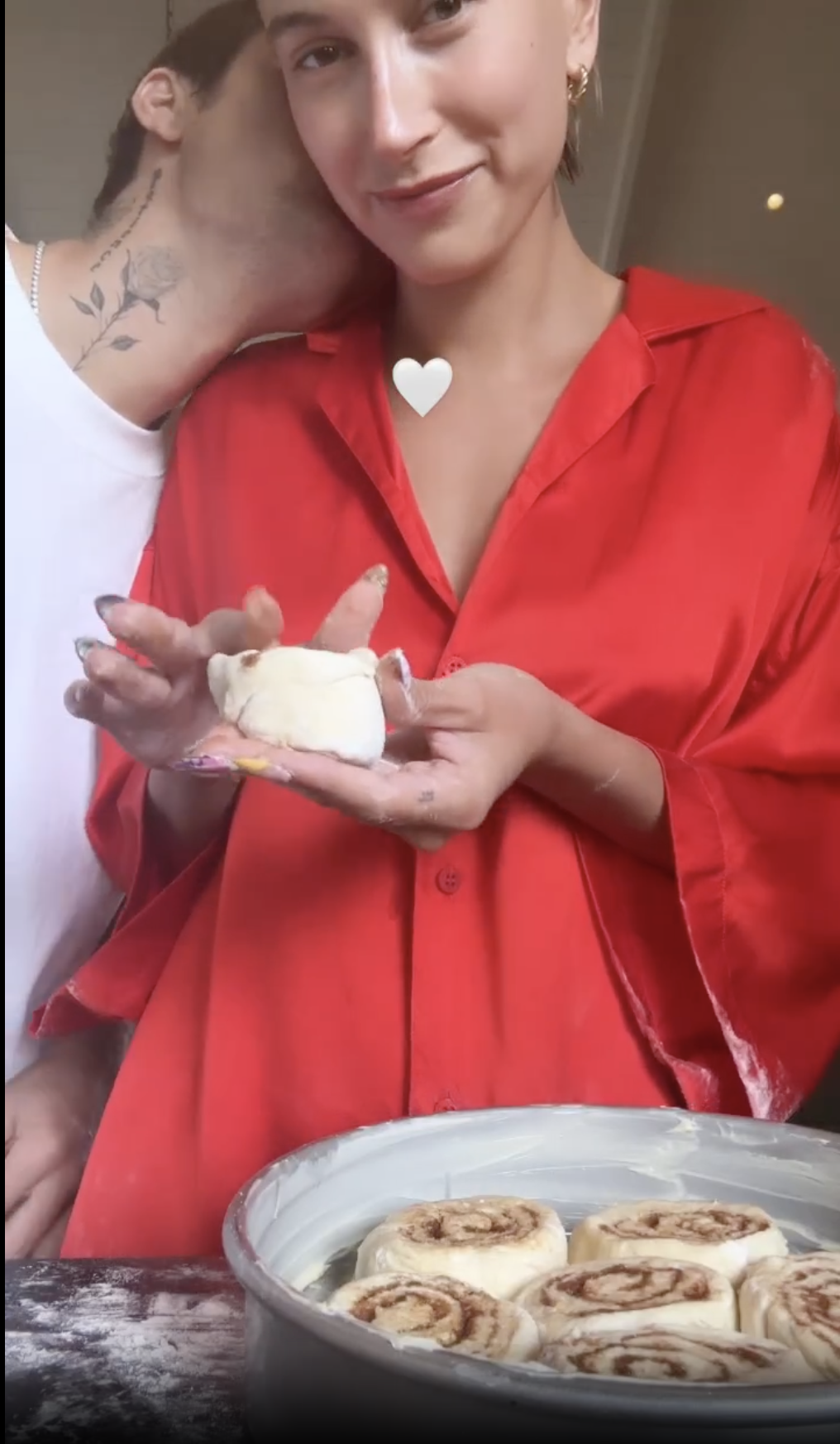 Justin and Hailey Bieber engage in PDA session as she bakes