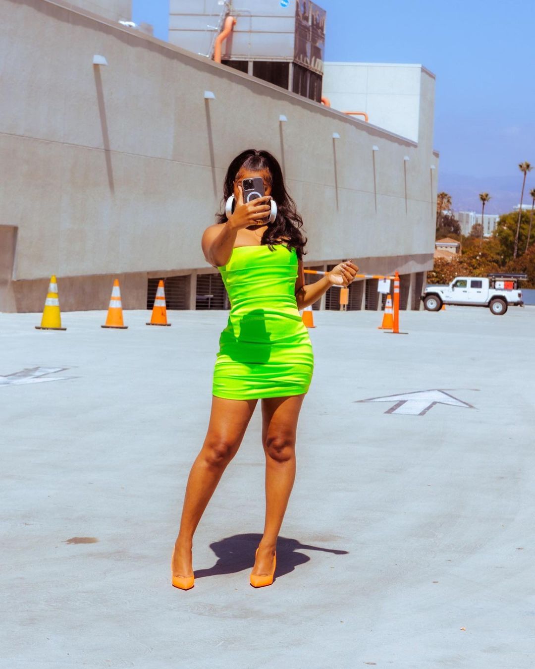 Keke Palmer's Huge Assets Can't Stay Contained In Mini Neon Dress