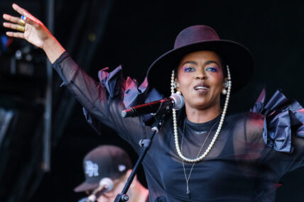Ms. Lauryn Hill performs on the Pyramid stage at Glastonbury Festival 2019 on Friday 28 June 2019