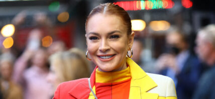 Lindsay Lohan is seen leaving Good Morning America