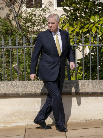 Prince Andrew joins the Royal Family at St George's Chapel
