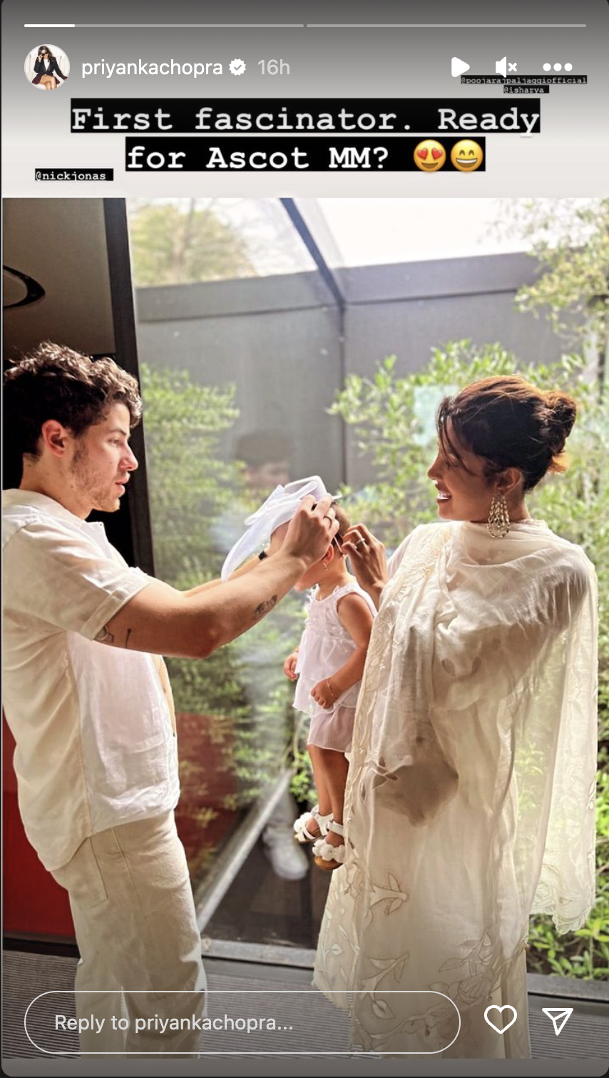 Priyanka Chopra and Nick Jonas' daughter gets first fascinator