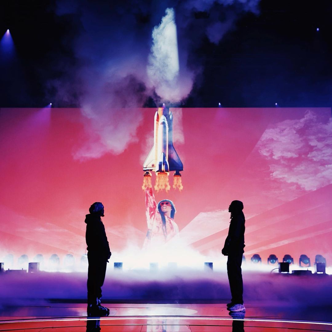 Quavo and Offset perform on stage to honor Takeoff at BET 2023
