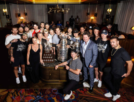 Las Vegas Golden Knights Bring All Three Championship Trophies To Party At Circa