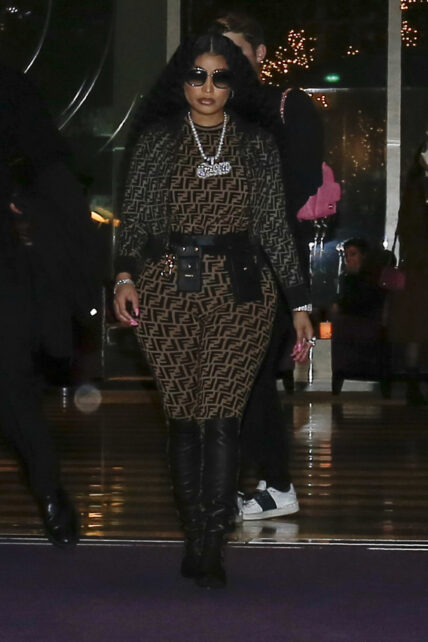 Nicki Minaj Kenneth Petty leaving their hotel in Paris