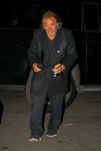 Al Pacino spotted arriving at The Whitby Hotel for the House Of Gucci Dinner in NYC
