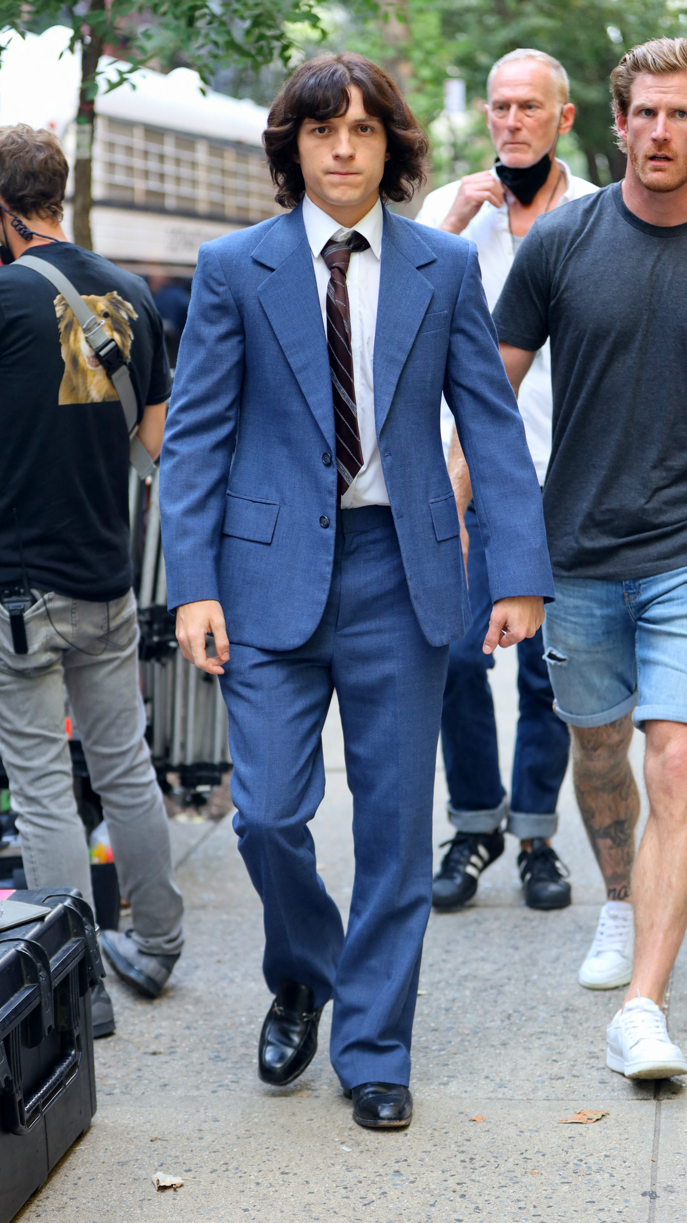 Tom Holland is seen arriving at Crowded Room