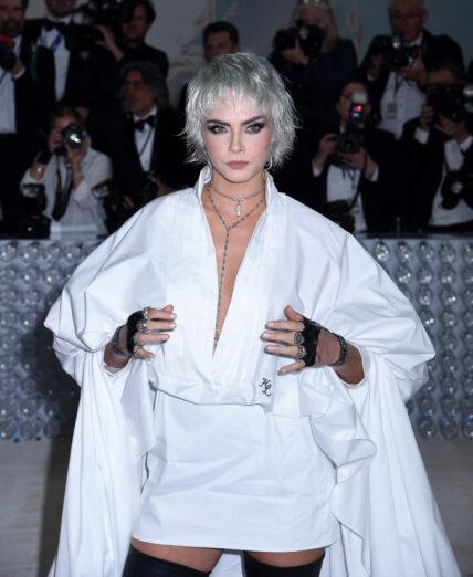 Cara Delevingne at the 2023 Met Gala Celebrating Karl Lagerfeld: A Line of Beauty