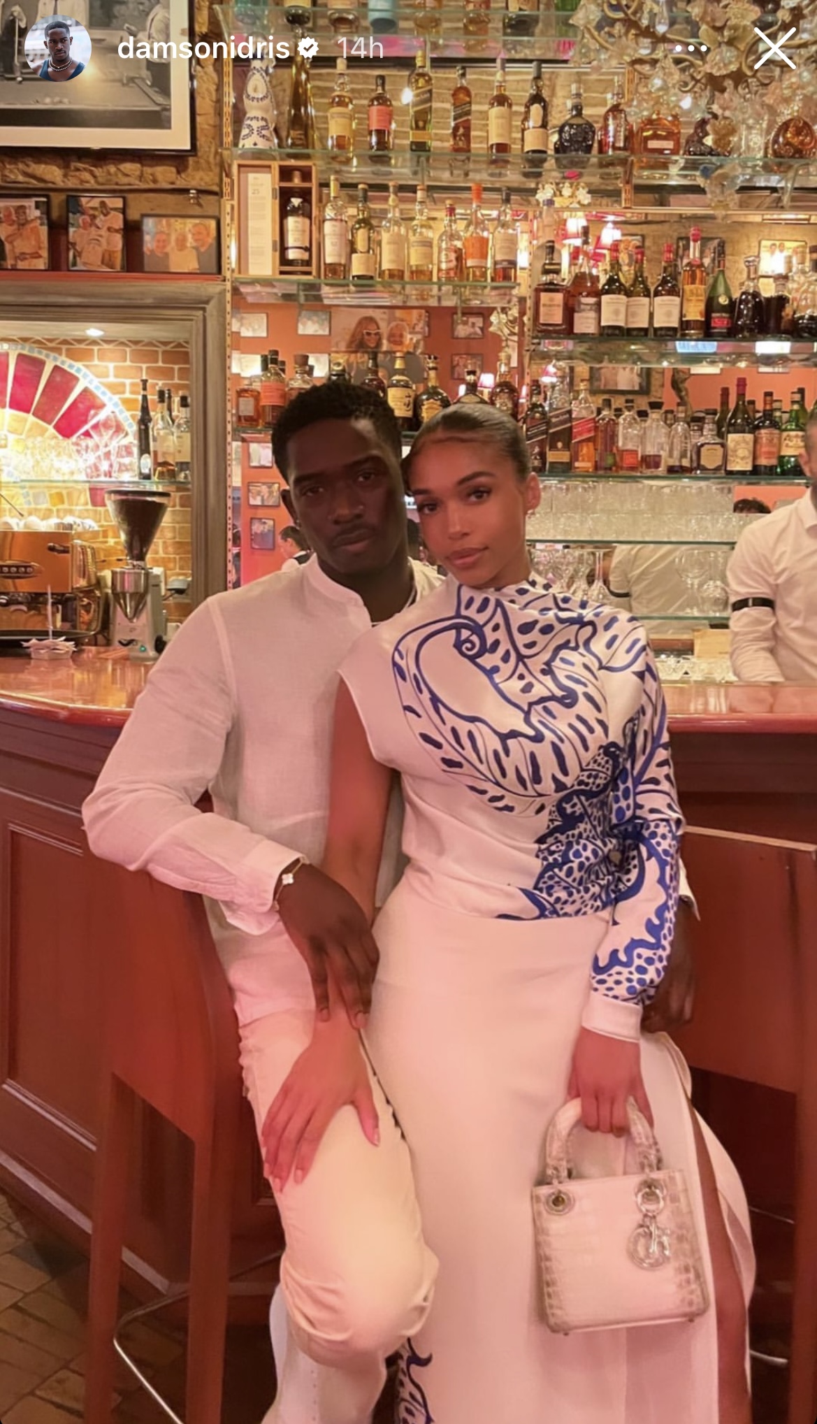 Damson Idris and Lori Harvey during St. Tropez vacation
