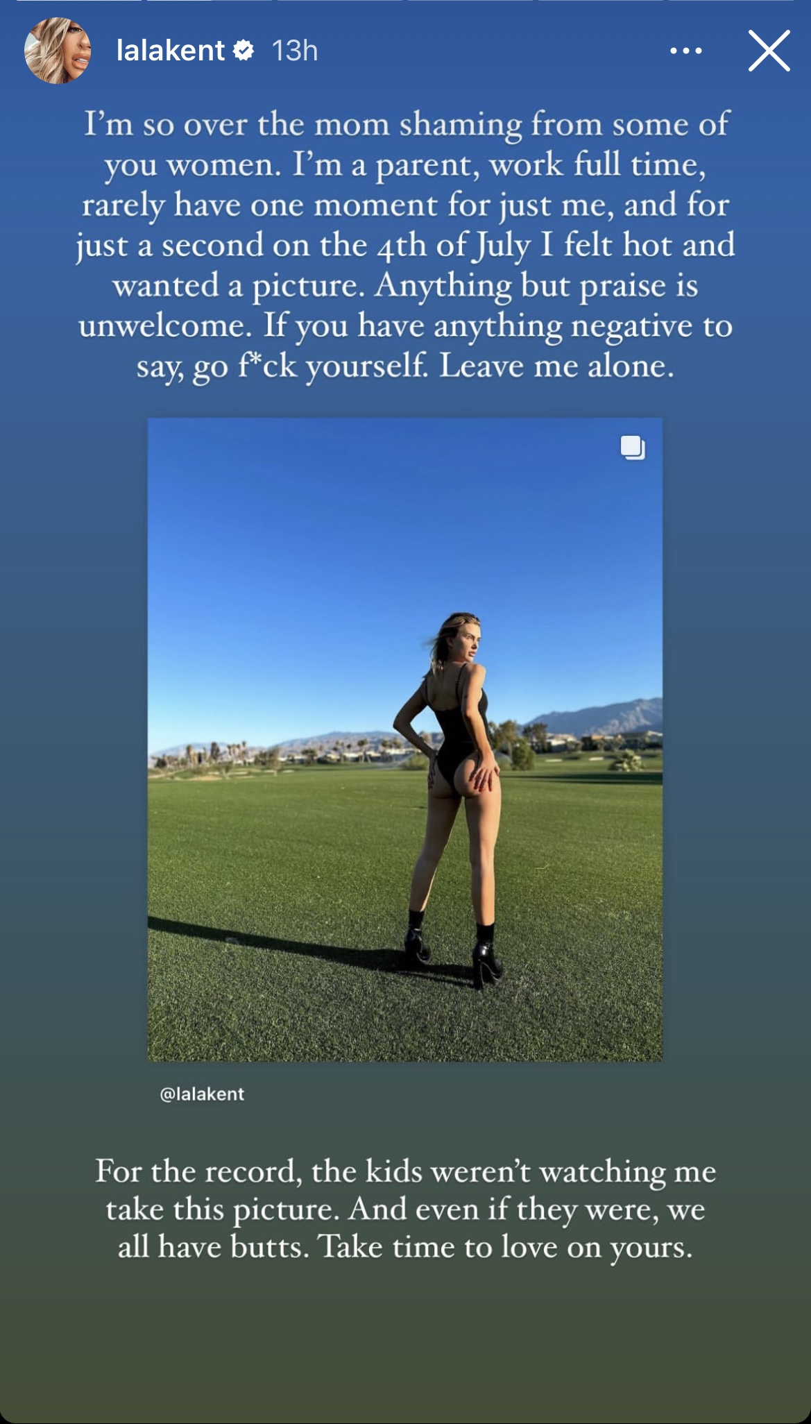 Lala Kent claps back at mom shamers