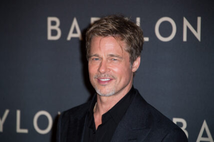 Brad Pitt looks youthful during commerical shoot in France