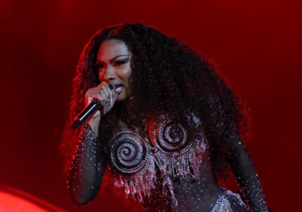 Megan Thee Stallion performs the Los Angeles Gay Pride for Christopher Street in DTLA's Historic Park