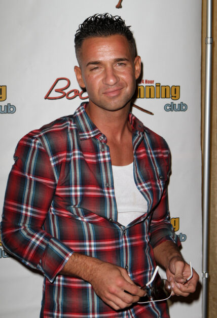 Jersey Shore's Mike "The Situation" Sorrentino poses at the opening Boca Tanning Club in Miami