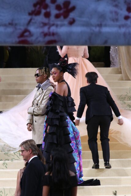 Naomi Osaka and Cordae at the 2021 Met Costume Gala Celebrating In America: A Lexicon Of Fashion