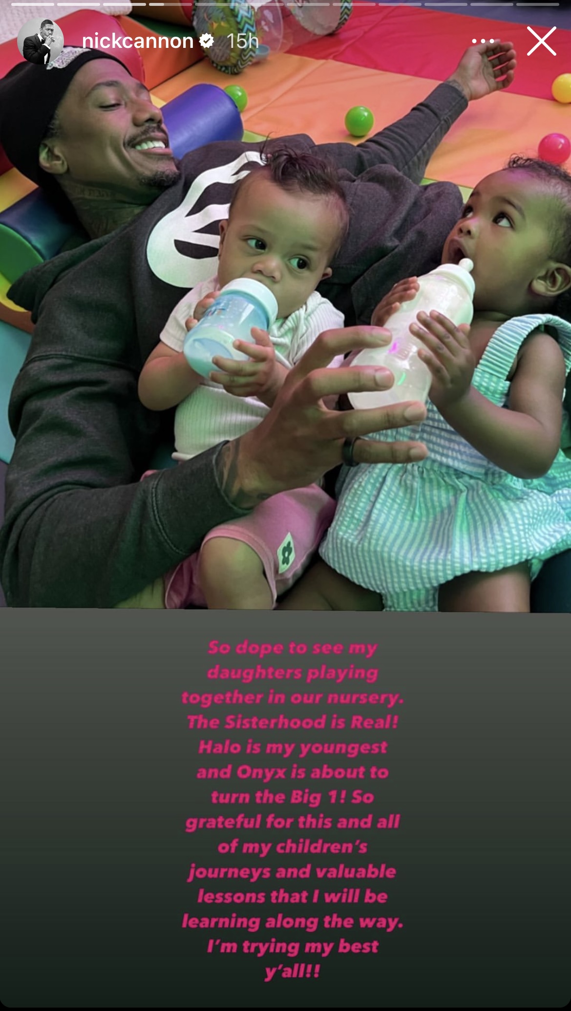 Nick Cannon gushes about his daughters bonding
