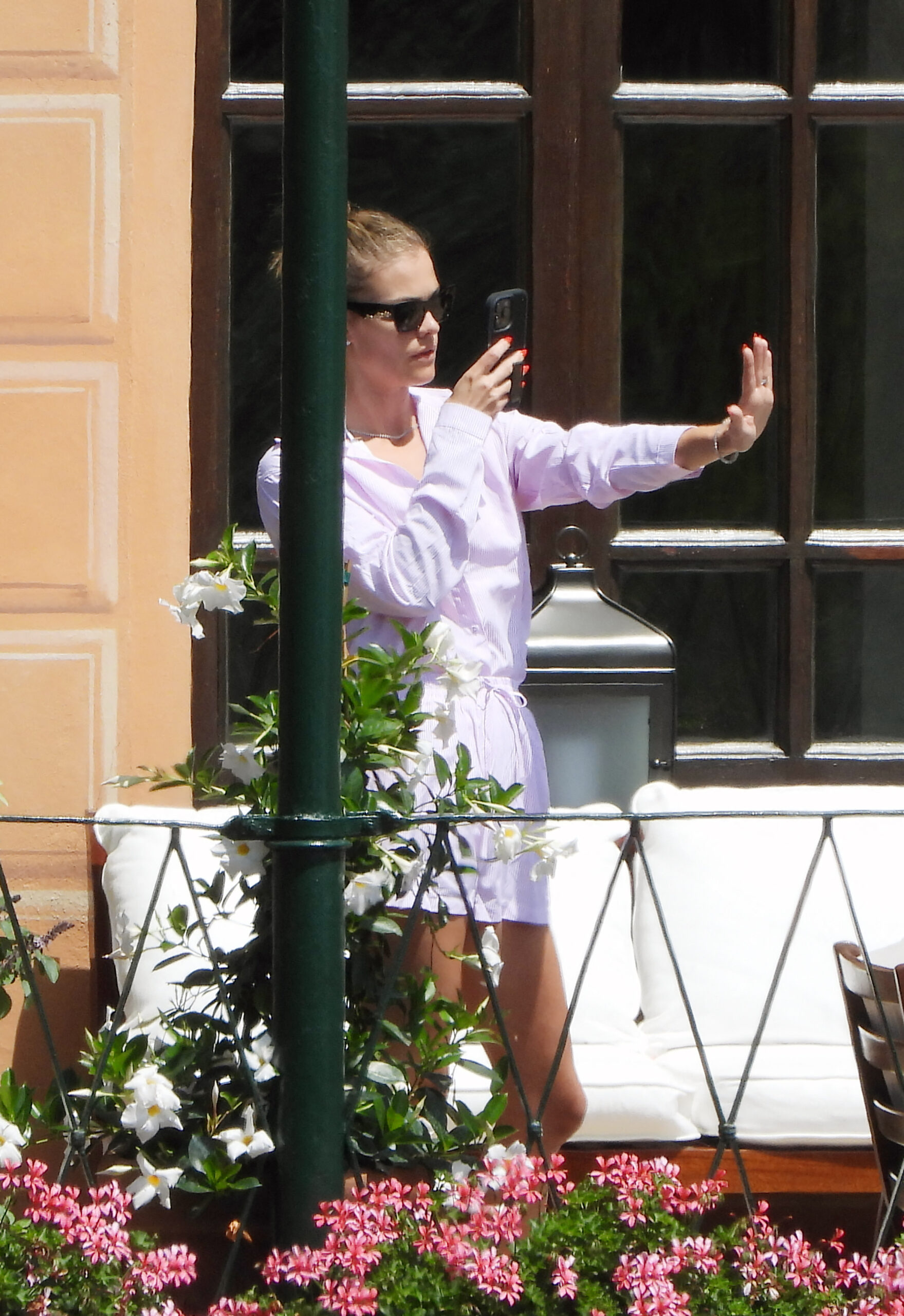 Logan Paul and Nina Agdal seen in Portofino with his mum