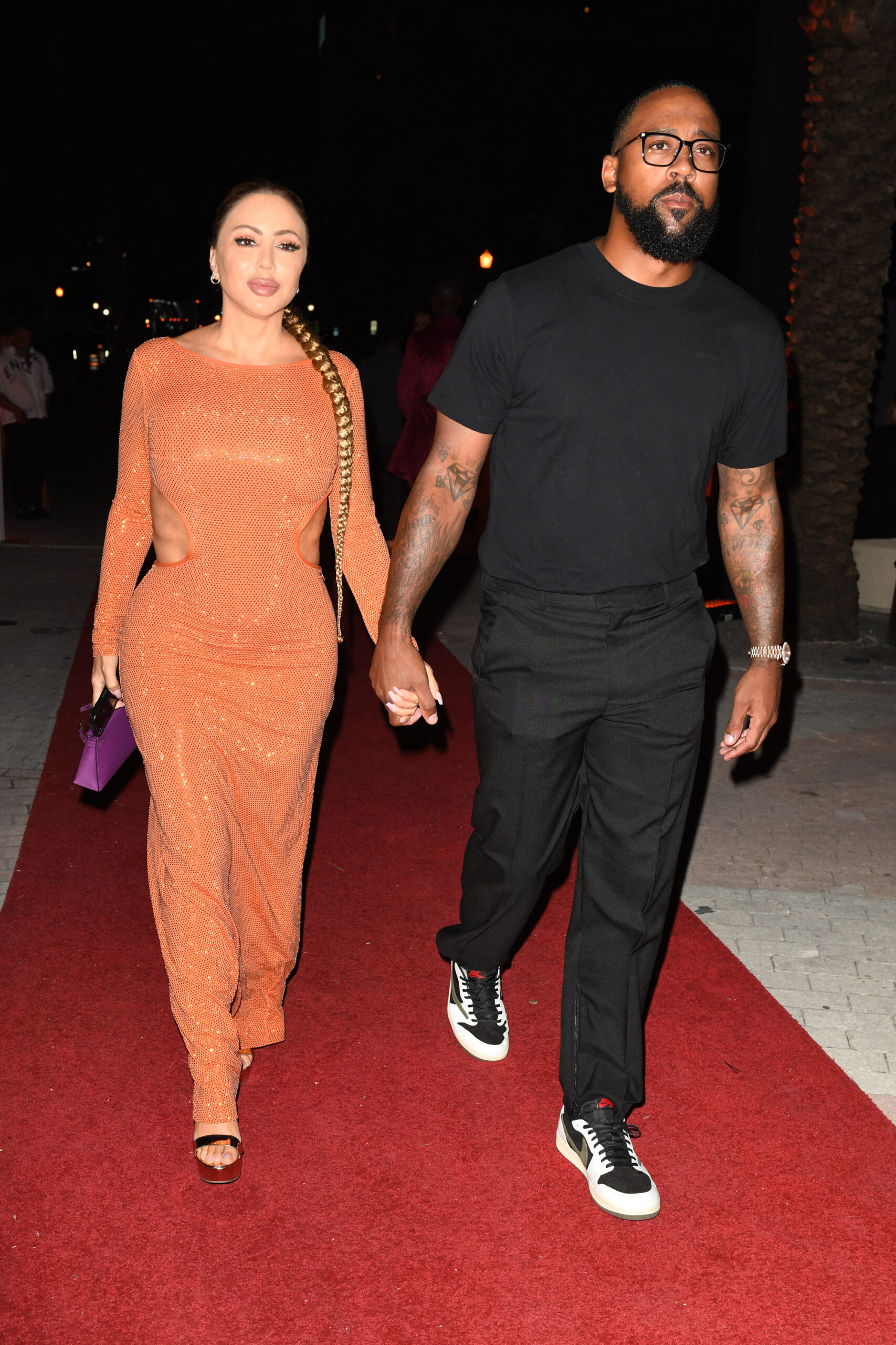 Celebrities arrive for the final night of Carbone Beach in Miami