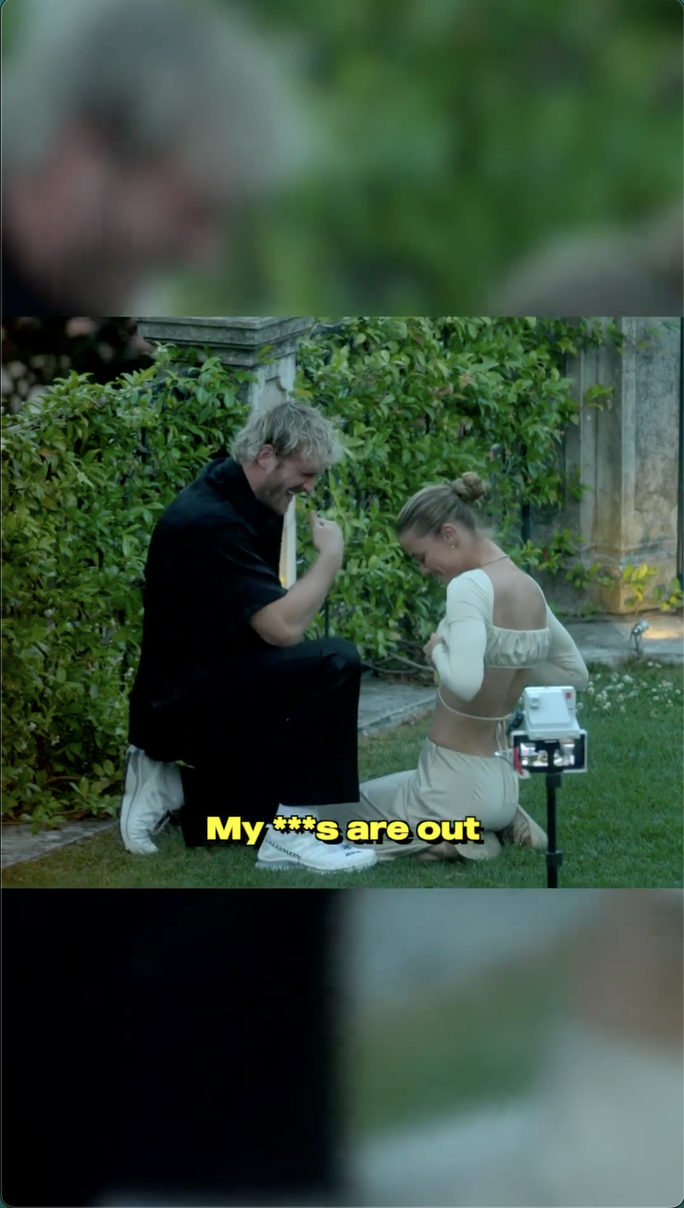 Nina Agdal Has Hilarious Nip Slip Moment In Proposal Video
