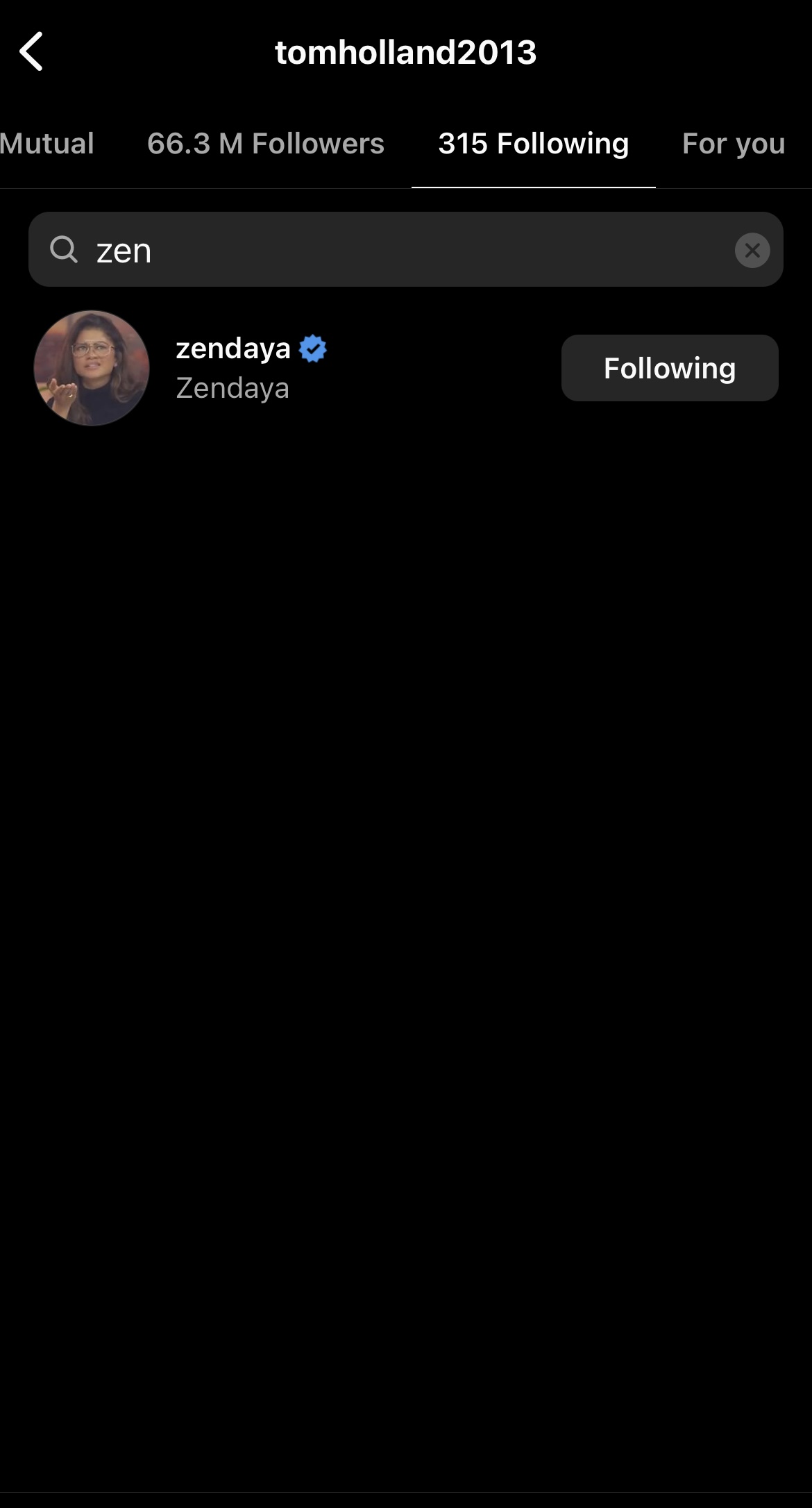 Tom Holland follows Zendaya
