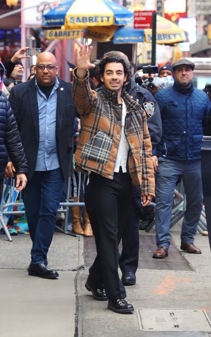 Singer Joe Jonas seen leaving Good Morning America