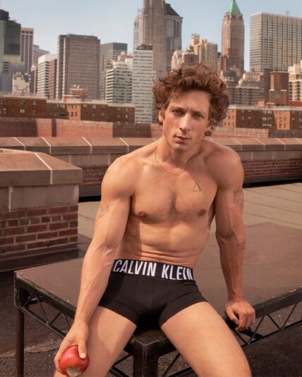 *MANDATORY CREDIT - Mert Alas/Calvin Klein/MEGA. Jeremy Allen White is hunky in Calvin Kleins as the iconic underwear brand's newest model. 'The Bear' star shows off his chiseled abs in these striking images showing the collaboration, and shot by Mert Alas. The Brooklyn-born 32-year-old launched his partnership with the set of steamy photos wearing the brand's signature white briefs and revealing his shredded physique. A native New Yorker, he was shot in his hometown in a series of stills and videos that the brand aims to "showcase his connection to the city and amplify his empowered energy in its most iconic styles". The Spring 2024 men?s Underwear collection refreshes classic Calvin Klein designs with new logo treatments and materials for stylish, everyday comfort. New Intense Power, Micro Stretch and Micro Mesh styles are aimed to marry bold design with innovative fabrication for sleek and comfortable looks, while essential Modern Cotton and Cotton Stretch underwear are designed to provide an iconic base to every wardrobe. Across the Spring 2024 collection, Calvin Klein?s minimalist essentials are said to be presented with "modern innovation and sensuality in its purest form". *MANDATORY CREDIT - Mert Alas/Calvin Klein/MEGA. 04 Jan 2024 Pictured: Jeremy Allen White. Photo credit: Mert Alas/Calvin Klein/MEGA TheMegaAgency.com +1 888 505 6342 (Mega Agency TagID: MEGA1078355_009.jpg) [Photo via Mega Agency]