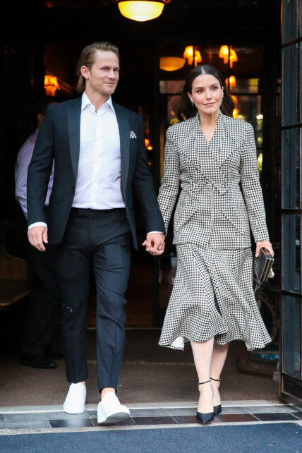 Sophia Bush and Grant Hughes seen heading out in New York City