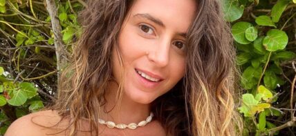 Professional surfer Anastasia Ashley takes a selfie in her bikini.
