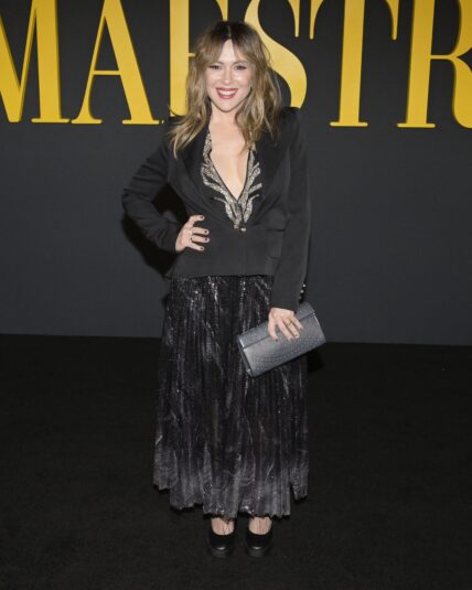 Alyssa Milano attends Netflix's ''Maestro'' Los Angeles Photo Call