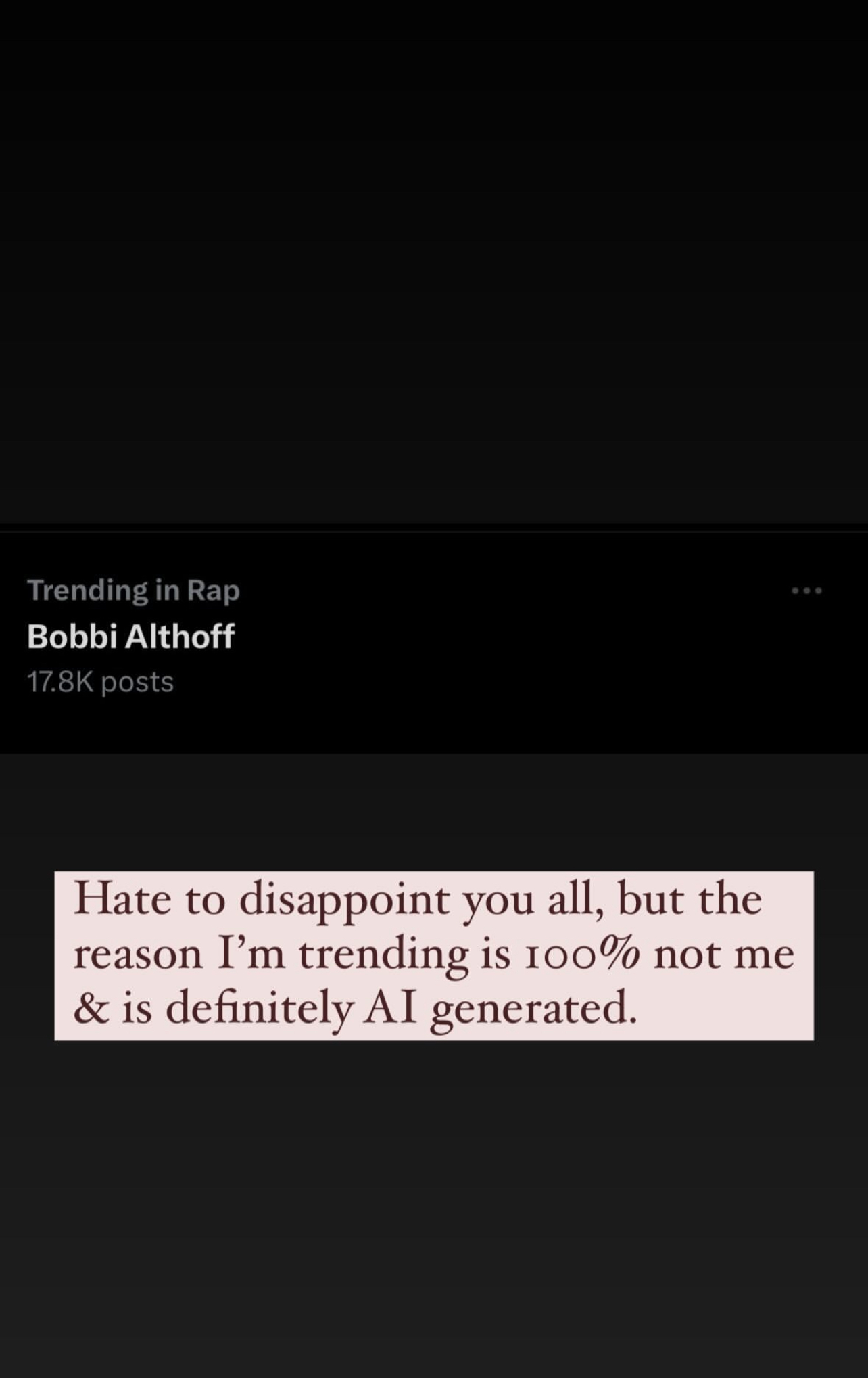 Bobbi Althoff Breaks Silence On Supposed Trending Nude Leakes