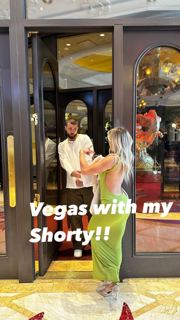 Jake Ferguson and Haley Cavinder in Las Vegas.