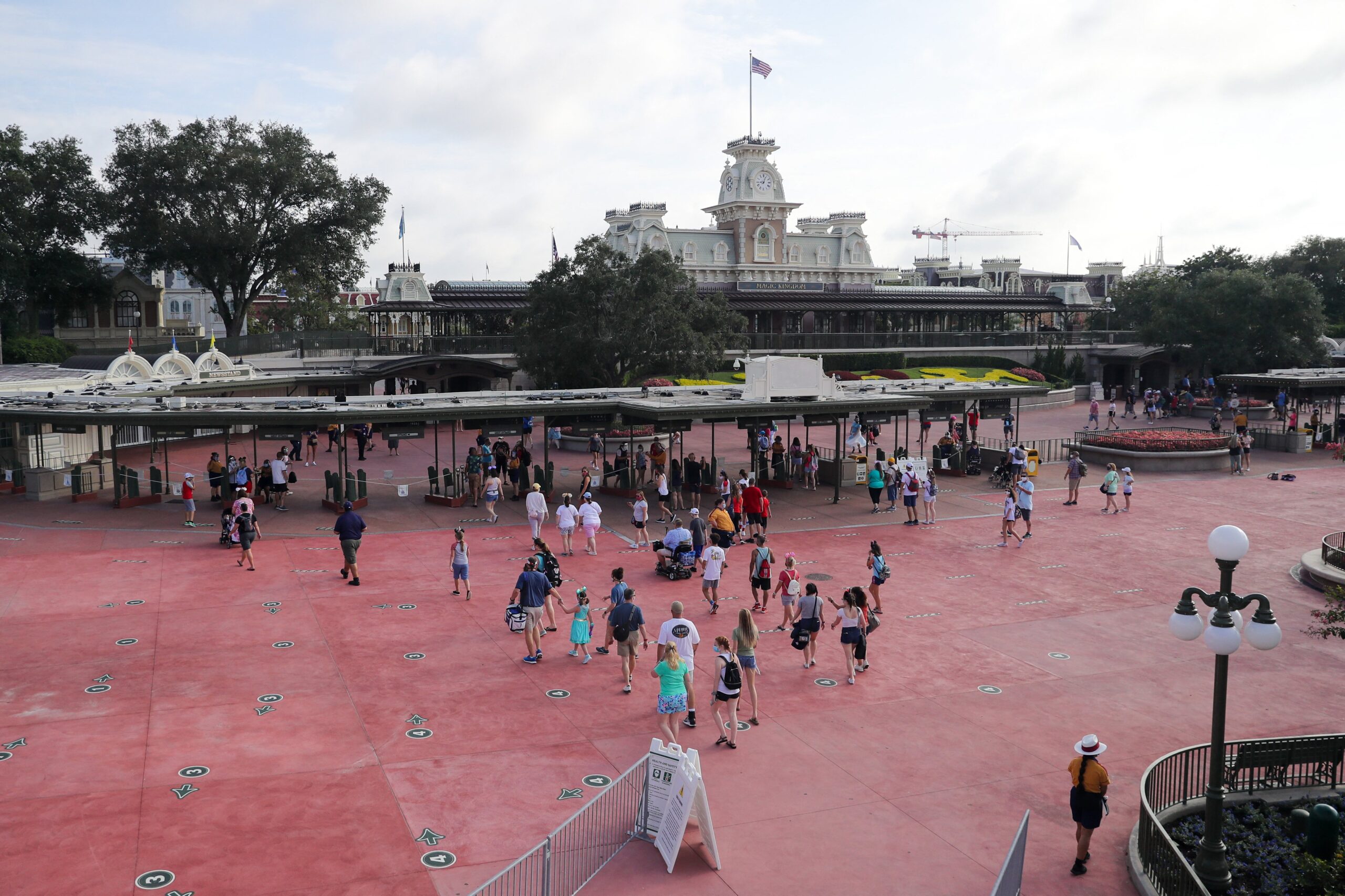 Guests entering Magic Kingdom at Walt Disney World