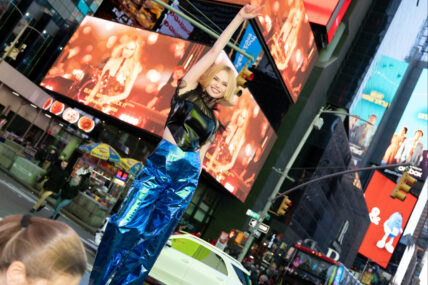 International Star Elena Matei Takes Over NY's Times Square For 'Rock It' Release [PHOTOS]