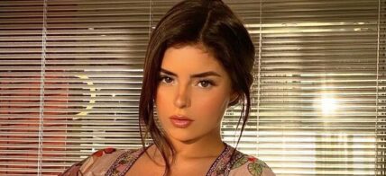 Demi Rose poses for the camera.