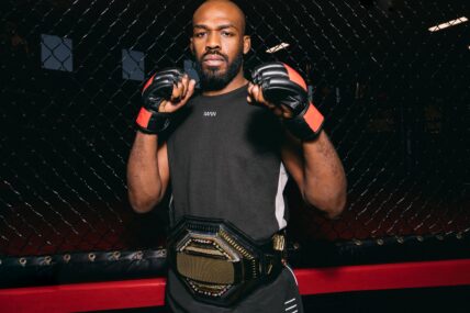 Jon Jones with gloves