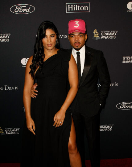 Kirsten Corley and Chance the Rapper at Clive Davis' 2020 Pre-Grammy Gala