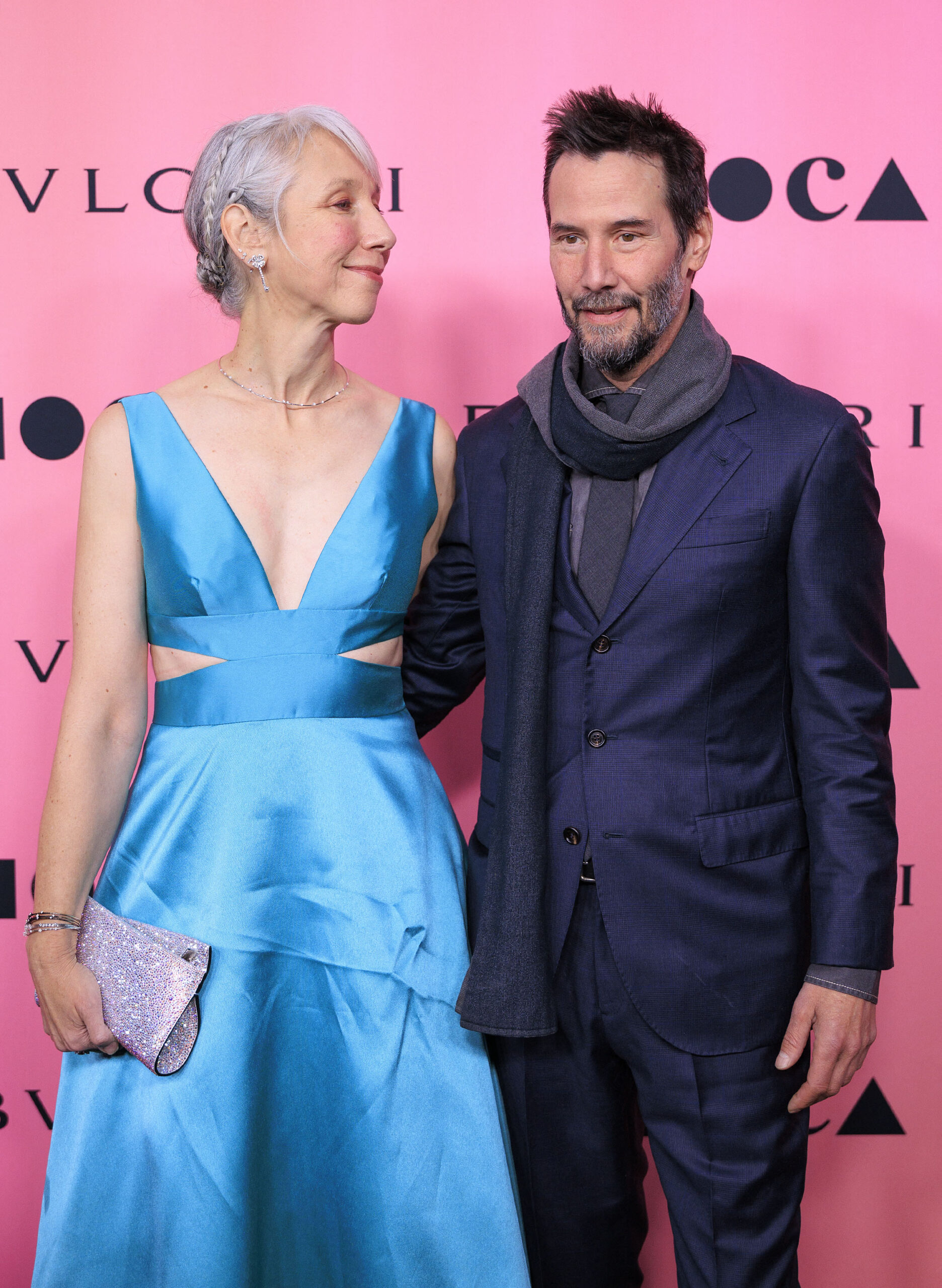 Keanu Reeves & Alexandra Grant Share A Light Kiss At Star-Studded Gala Amid Marriage Rumors