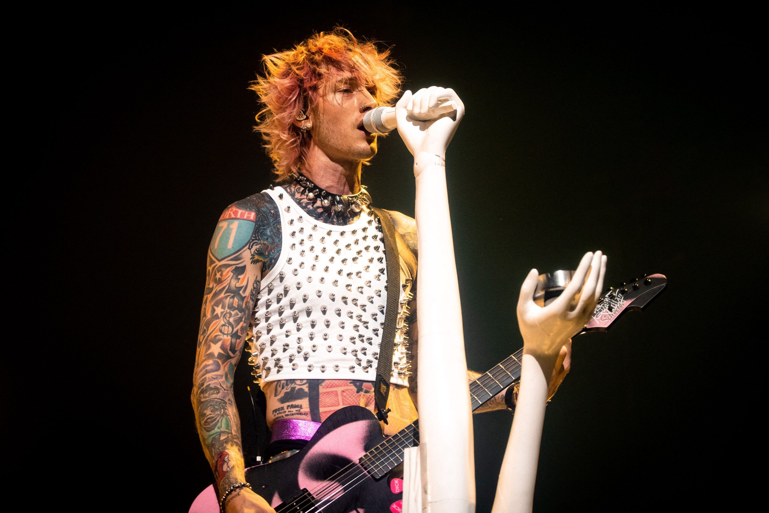Machine Gun Kelly performing at Wembley Arena