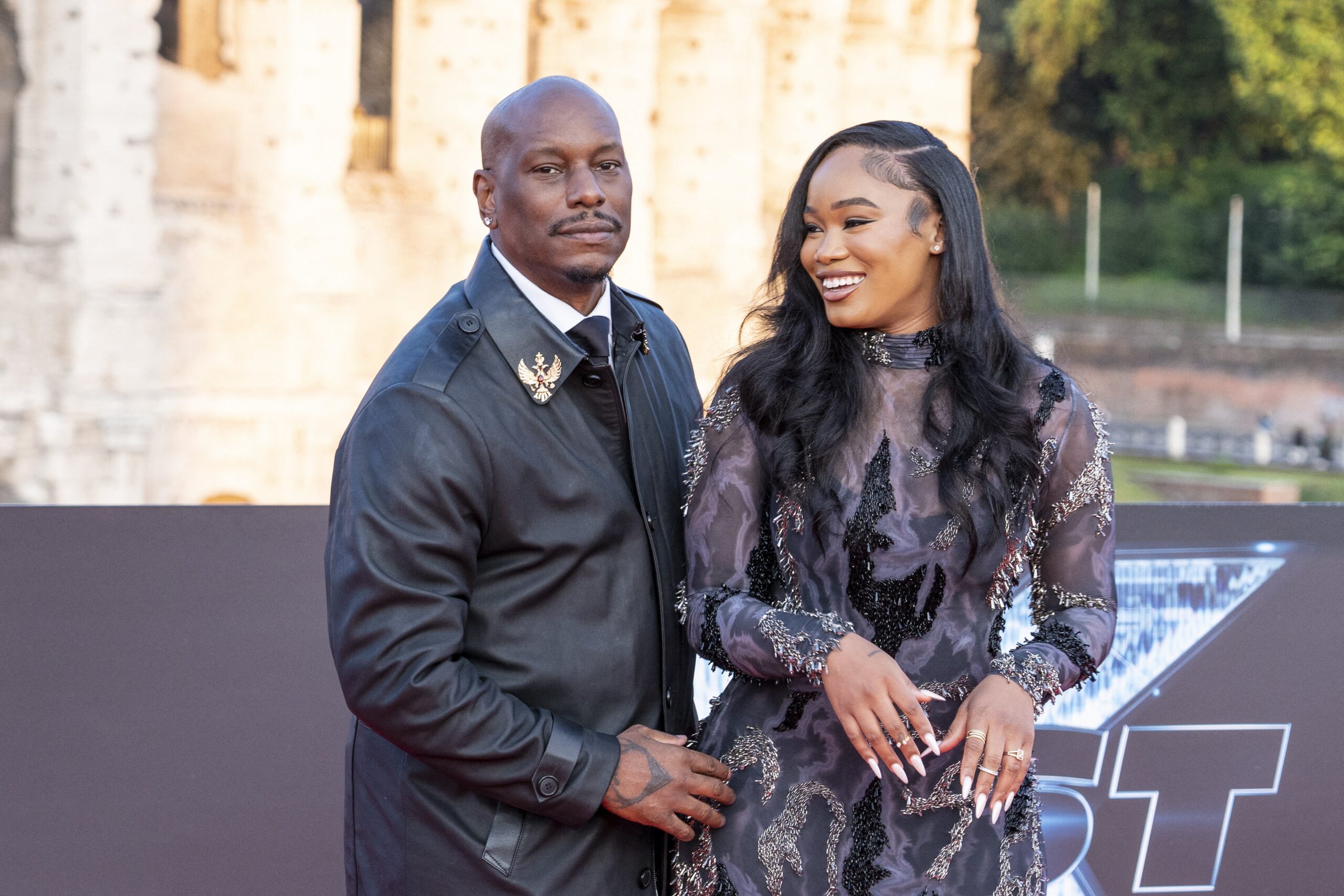 Tyrese Gibson and Zelie Timothy at "Fast X" World Premiere in Rome