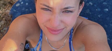 Nelly Furtado's daughter, Nevis Gahunia, snaps a selfie.