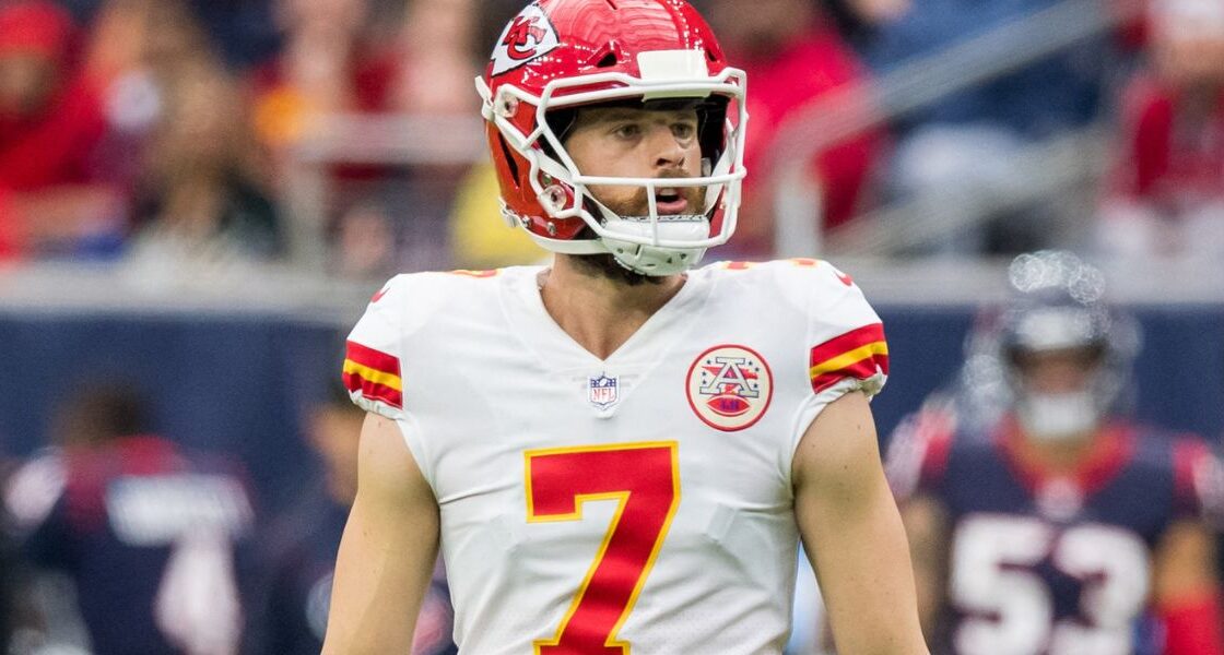 Harrison Butker on the NFL field