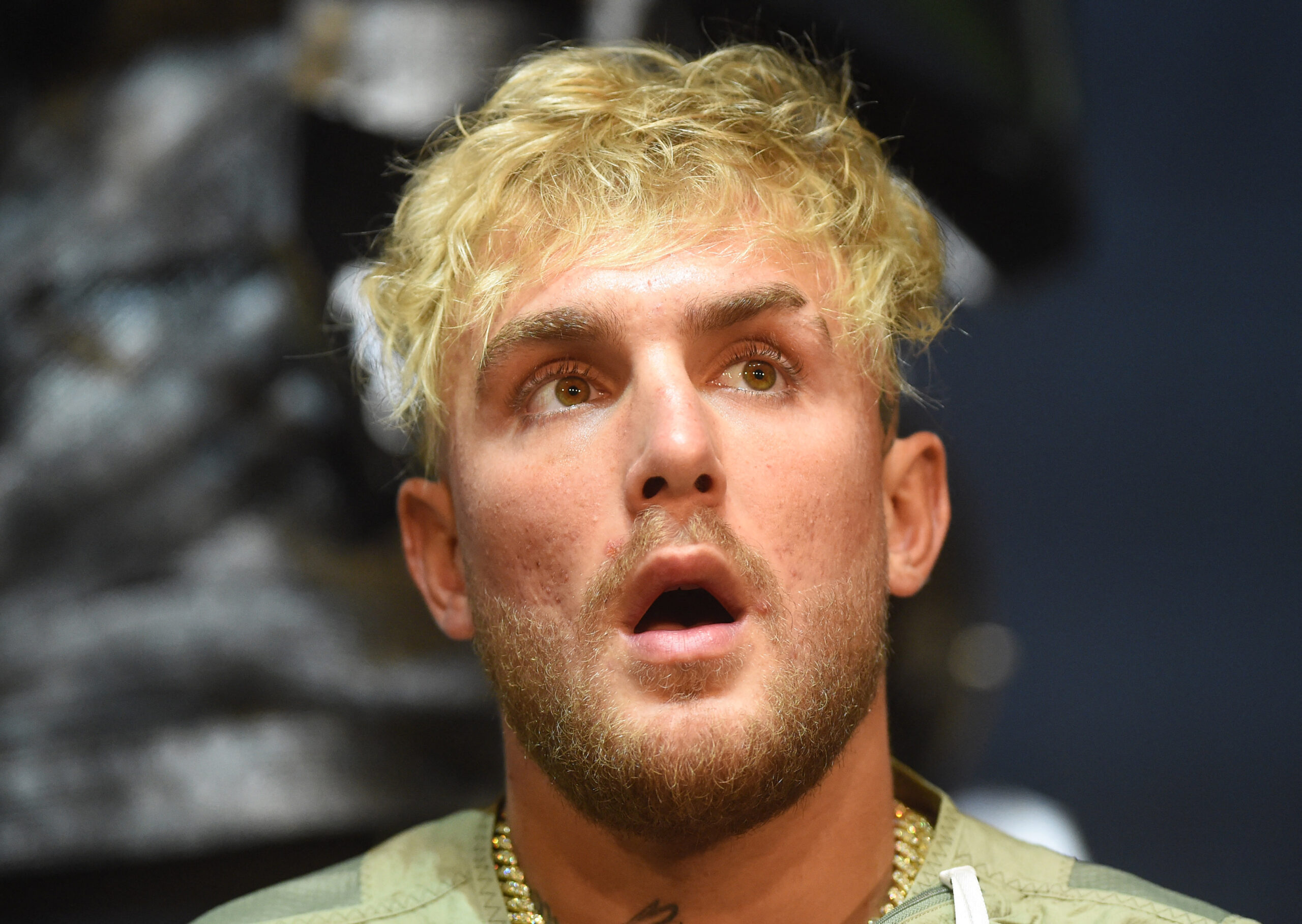 Jake Paul at Tyron Woodley Los Angeles Press conference