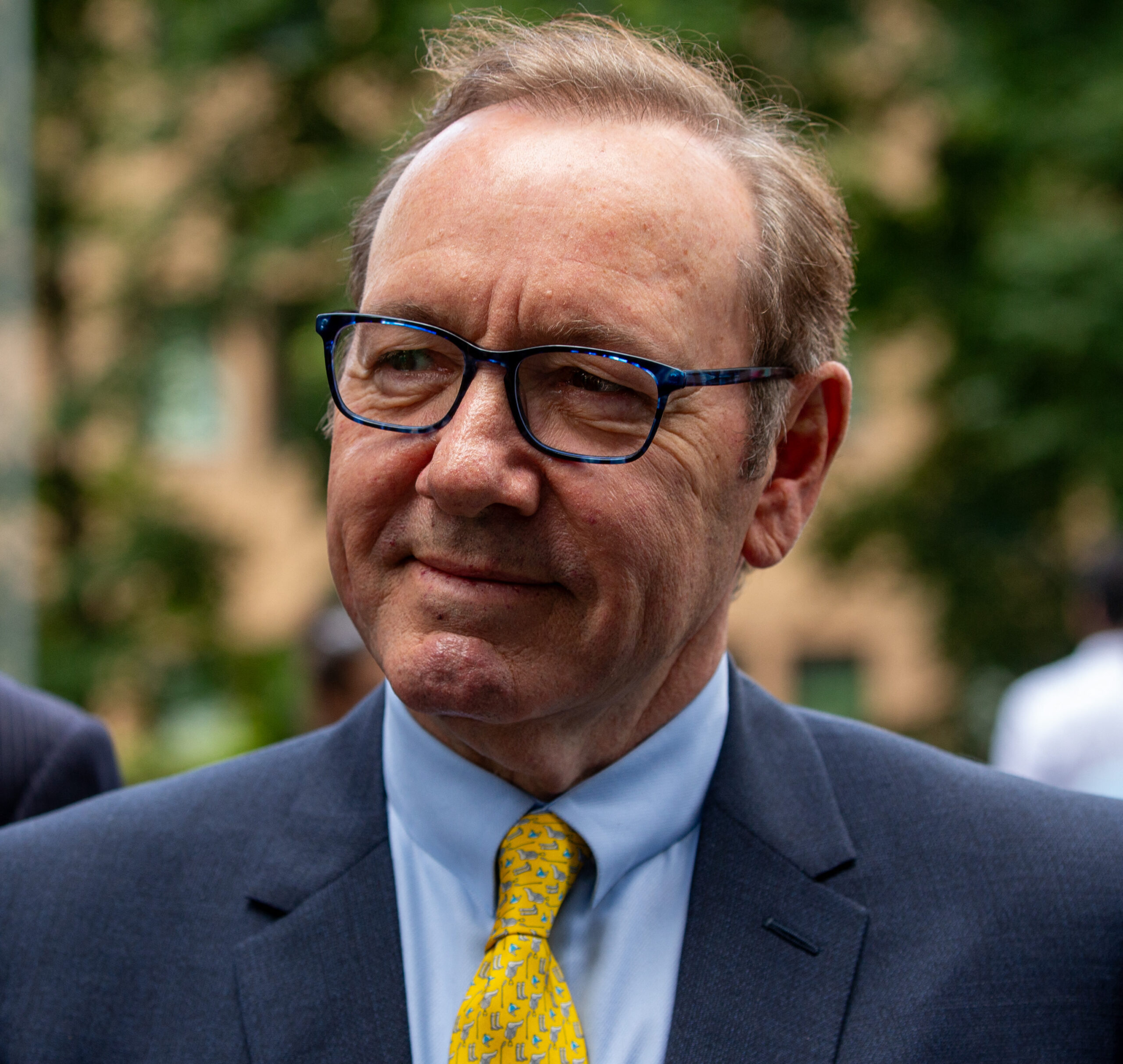 Kevin Spacey is seen outside Southwark Crown Court in London
