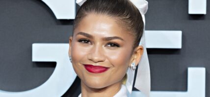 Zendaya smiles close up