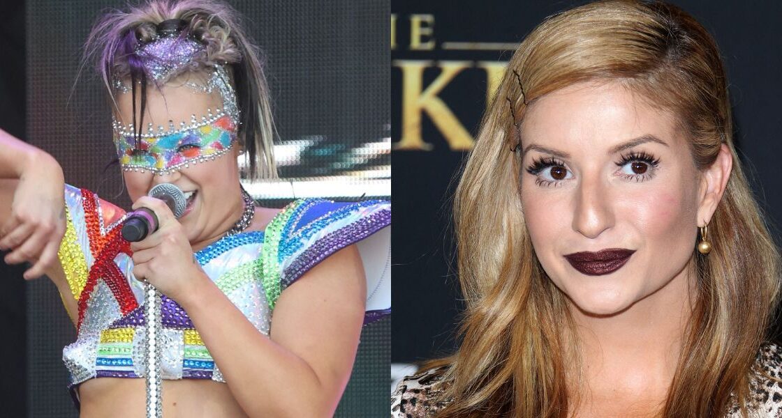 JoJo Siwa (left) Anneliese van der Pol (right)